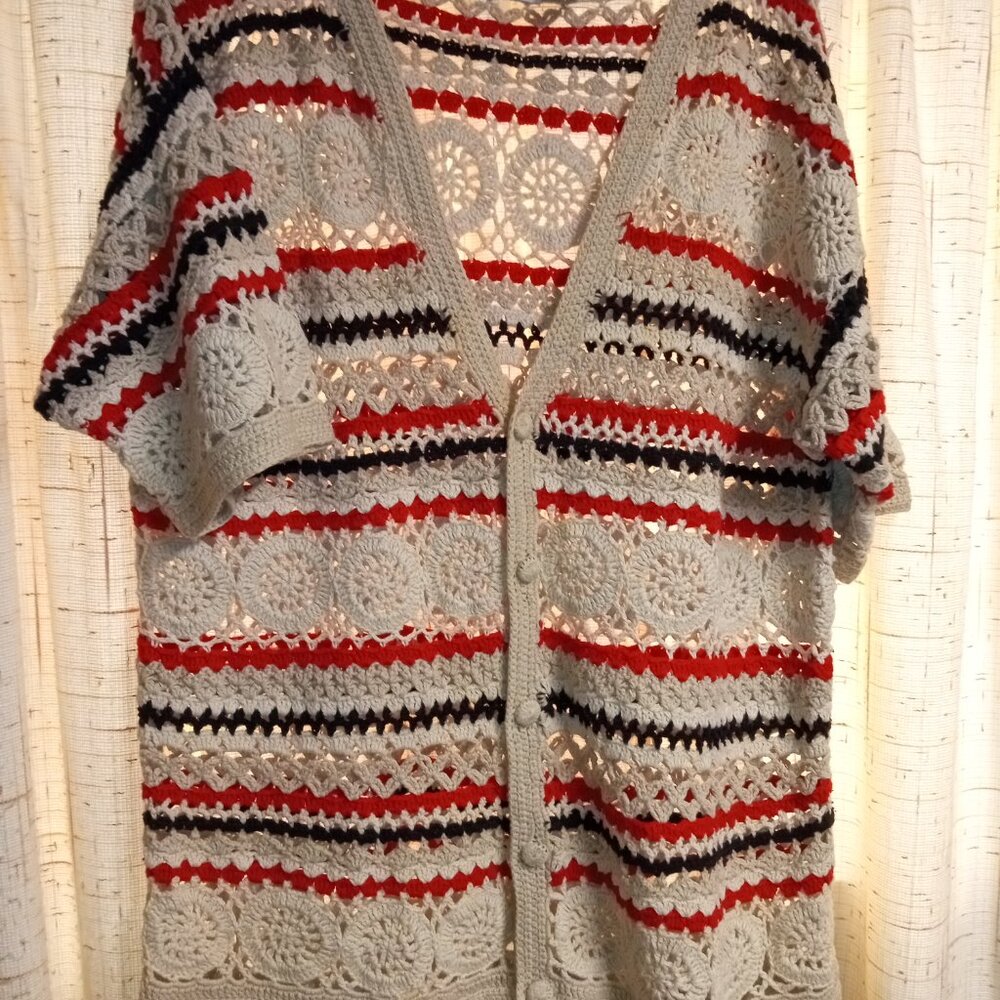 Women's crocheted sweater - Picture 2 of 6
